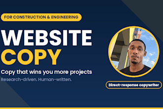 write website copy for construction and engineering firms