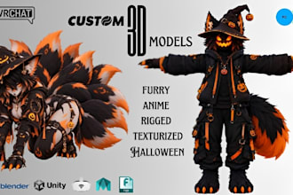 create custom halloween for furry anime vrchat avatars