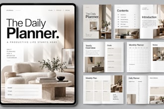 create a printable journal, journal pages, and a professional interior layout