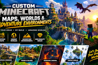 build custom minecraft maps, worlds, and adventure builds