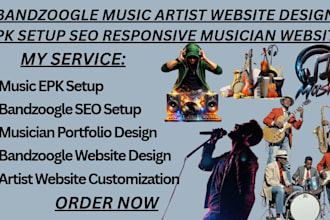 bandzoogle music artist website design epk setup SEO responsive musician website