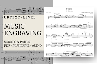 engrave or transpose your sheet music, scores and parts