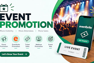 event promotion, ticket sales, webinar, concert, shows eventbrite marketing