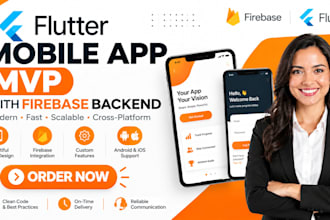 build flutterflow mobile app flutter mvp with firebase backend