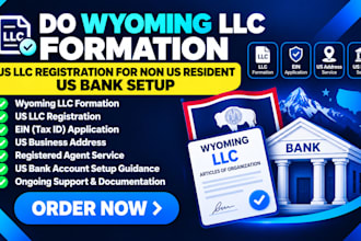 do wyoming llc formation US llc registration for non US residents US bank setup
