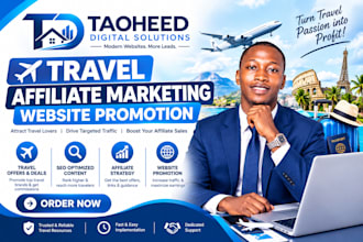promote travel affiliate website for passive income