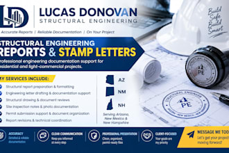 prepare structural engineer stamp report engineer stamp letter in arizona nm nh