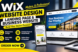 erstelle wix website, landingpage, business website design und redesign