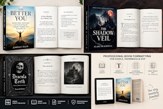 design self help kindle ebook formatting, book interior, supernatural novel KDP