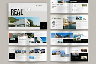 design a real estate brochure, property listing booklet and company profile