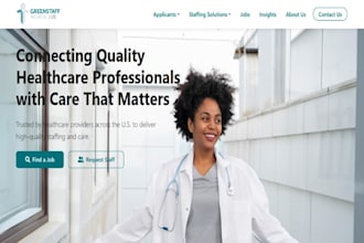 design wix healthcare staffing website medical home care clinic agency website