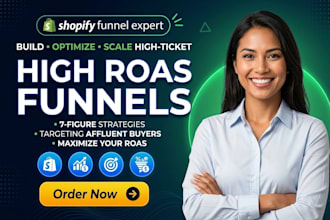build high roas shopify ad funnels for high ticket products
