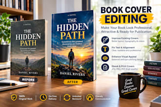 professionally edit, redesign, and improve your book cover