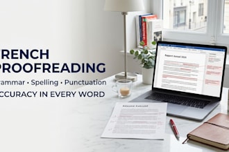 proofread and edit french text