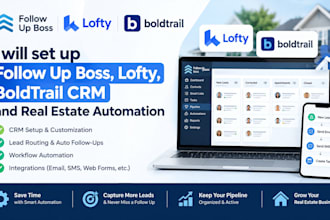 set up follow up boss, lofty, boldtrail CRM,real estate automation, lead routing