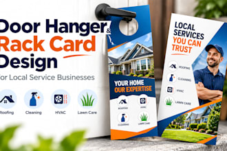 design door hanger and rack card for local service businesses