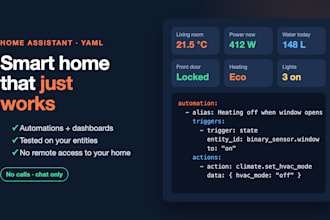 build your home assistant dashboard and yaml automations