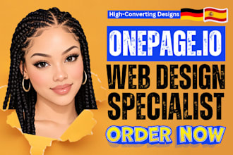 design one page onepage io business website and  landing page