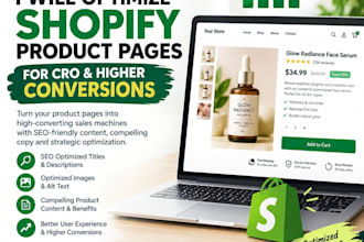 optimize shopify product pages for cro and higher conversions