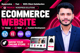build a wordpress ecommerce website, woocommerce store and online shop