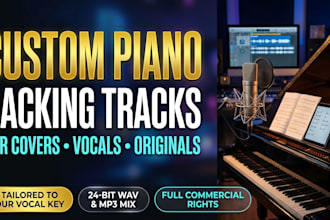 produce a custom piano backing track cover instrumental and accompaniment