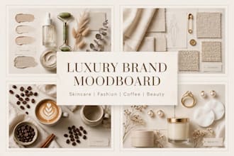 create luxury brand moodboard and creative direction