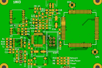 design compact gps gnss tracker pcb with embedded firmware