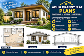 create adu granny flat and small residential floor plans