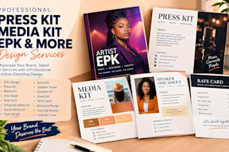 media kit press kit epk one sheet influencer media kit design
