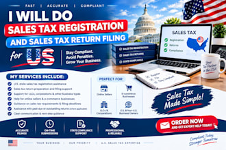 do sale tax registration and tax sale return filling for US