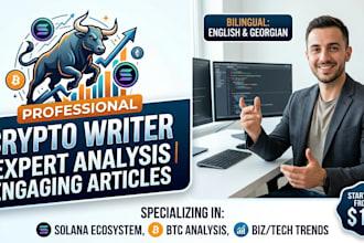 write expert crypto market analysis and bilingual bitcoin articles