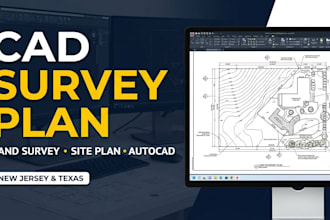 stamp new jersey, tx cad survey plan for survey drawing