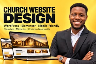 design wordpress website for churches, ministries, christian, nonprofits website