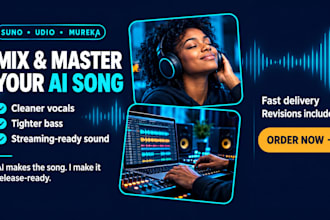 mix and master your suno, udio or mureka ai song for release