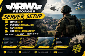 do arma reforger server setup,arma reforger weapons, map, creation, arma mod