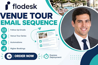 create a flodesk venue tour follow up email sequence for venues