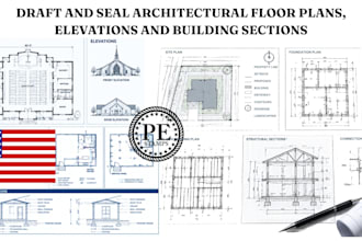 draft and seal architectural floor plans, elevations and building sections