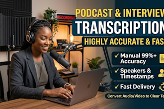 transcribe podcast audio and interviews