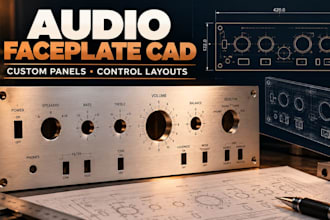 design vintage audio faceplates and control panels in 3d cad