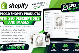 uploading shopify products with SEO descriptions and images