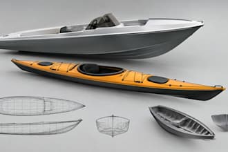 design 3d cad models for boats, kayaks, ship hulls and cnc machining