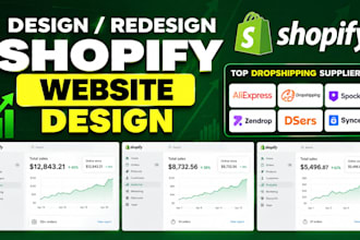 build automated shopify store design shopify website redesign dropshipping store