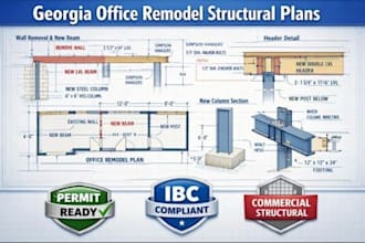prepare commercial structural drawings and calculations, geotechnical report