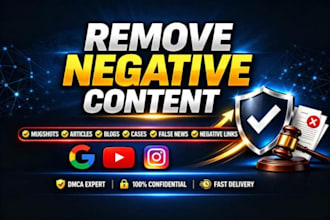 suppress negative link, deindex url, remove mugshots and harmful content