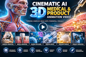 create scientifically accurate 3d medical product animation video animation