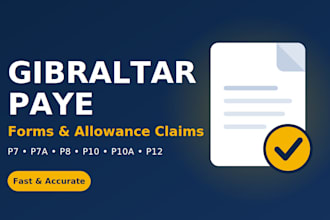 do gibraltar paye forms p7 p7a p8 p10 p10a p12 allowance claims personal spouse