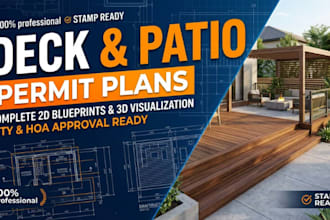 create deck permit drawings patio plans and outdoor construction plans