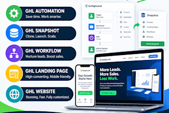 ghl automation ghl snapshot ghl workflow ghl landing page ghl website