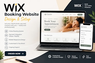 design a wix booking website for your service business