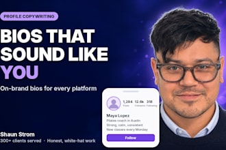 write a professional bio for your social media profiles